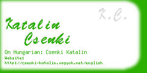 katalin csenki business card